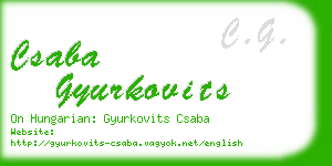 csaba gyurkovits business card